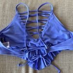 California Sunshine Periwinkle strappy flutter high neck swim top Photo 2