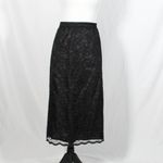 Vintage 80s 90s Black Lace Plus Size Skirt 18W by Chez California Corporate Goth Photo 3