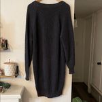 Free People NWT Dark Gray V-Neck Sunday Scoop Neck Charcoal Sweater Size Small Photo 4