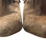 White House | Black Market Suede Fringe Brown Ankle Boots Sz 7 Stiletto Sassy Boho Photo 7