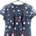 Monique Lhuillier  Floral Embroidered Tiered Lace Column Maxi Gown Dress Size 4 Photo 8