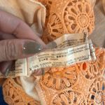 ZARA  Trafaluc coral top‎ with lace, M Photo 4