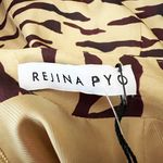Rejina Pyo NEW  Amelia Off The Shoulder Tiger Animal Print Satin Midi Slip Dress  Photo 1