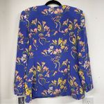 Vintage Herman Geist Blue Floral Print Blazer & Maxi Dress 2 Piece Matching Set Size 8 Photo 2