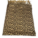 NWOT Leopard Cheetah Wrap Scarf Brown Travel Gift Photo 0