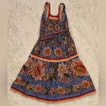 Farm Rio NEW  Blue Superbloom Tapestry Belted Maxi Dress sz S Photo 4