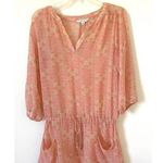 CAbi Shear Tie Tunic Mini Dress Coverup Pink Tank Size Small Photo 0