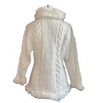 World Of Wool Women’s Hand Knit Zip Up Sweater Made In Ecuador Off White 100% WL Size undefined Photo 2