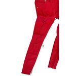 Vince Juniors . Red Ripped Mid Rise Stretch Skinny Jeans 3 Hip Hop Hipster Grunge Photo 7