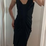 Christian Dior NWT Dior Black Ruched Midi Dress Photo 1