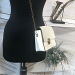 Vintage Y2K Cream Metal Chain Crossbody Bag Purse White Photo 9