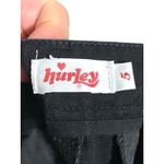 Hurley VTG Micro Shorts Black Chinos Low Rider Women 5 Skater Surf Y2K Made USA Photo 3