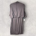 Donna Ricco NEW Donna Ricco Dress Womens Metallic 14 Twist Front Midi Party Cocktail Photo 3