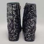 Chiara Ferragni Articolo Tomaia Black Sequin Glitter Ankle Boots Size 37 Photo 4