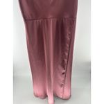 Azazie  A6 Satin Slip Dress – Mauve Pink, Spaghetti‎ Straps, Midi Length Photo 5