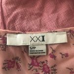 Xxi Womens Tunic Short Sleeve Drawstring Lined Blouse Pink Floral Size SP Photo 3