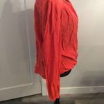 Free People Red  Peplum Surplice Shirt Large L Long Sleeve Photo 2