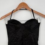 ZARA  Black Satin Bustier Bodysuit Halter Neck Corset Style XS Photo 3