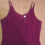 Dress the Population  Iris Thigh-High Slit Crepe Trumpet Gown Dark Magenta Medium Photo 5