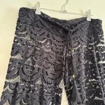 PQ Swimwear PilyQ | Lace Flare Leg Low Rise Swim Cover Up Beach Pants | Small Black Photo 4