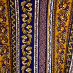 Rue 21 Navy/Gold Print Open Front Fringe Trim Kimono M Photo 7