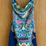 Mara Hoffman Women's Size 0 Strapless Mini Dress Colorful Print Photo 0