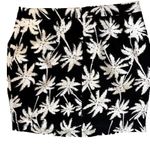 Gianni Bini  Women's Skirt Large Black White Palm Tree Hawaiian Stretch Lined Whimsygoth Photo 1