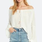 Free People  Banda Front Tie Blouse Size XS NWT Photo 0