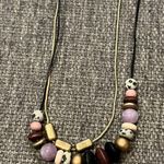 Universal Threads Universal Thread Semi Precious Purple Gold Hoop Earrings & Necklace Set Photo 1