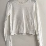 Calia by Carrie Calia Women's Seamless Pointelle Long Sleeve in Pure White size S Photo 0