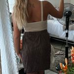 Brown Textured Strapless Top Or Skirt Photo 2