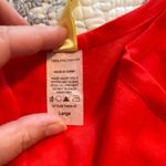 Bee Stitched Red Tunic Blouse Size Large Photo 2