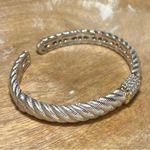 Judith Ripka Diamonique CZ Sterling Silver Hinged Cuff Bracelet Photo 3