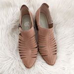 1. State  | Arnet Pink Leather Cutout Pointed Toe Ankle Booties Boots | Size 8.5 Photo 1