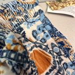 One World  Blue and Orange Paisley Pants Photo 4