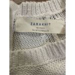 ZARA  Knit white sweater with zip up back sz medium Photo 2