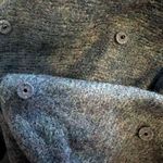 Eileen Fisher Boucle Cardigan Mohair Wool Collared Snap Button Marled Blue S Photo 1