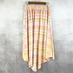 American Eagle  Madras Skirt Size Medium Linen Blend Plaid Boho Cottage Preppy Photo 2