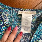 La Blanca Tuvalu Tapa Printed Lace Up Tunic Cover Up Blouse Photo 1