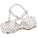 Victoria's Secret Victoria Secret Halter Polka Dot Bikini Top Vintage Pin Up Bandeau Swim Medium Photo 0