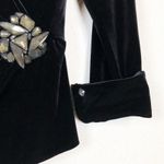 Tadashi Shoji black velvet detail top Photo 2