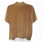 Madewell Velvet Mock Turtleneck Women XL Neutral Cream/Beige Short Sleeve Tee Photo 1