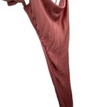 ZARA Dress XS Silky Button Detail Cowl Neck Pink Photo 3