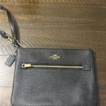 Coach  Black Wristlet with Gold Zipper Photo 3