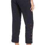 J.O.A. Navy Cropped Captain Side Snap Trouser Pant Size Medium Photo 1