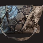 Michael Kors Python Snakeskin Jet Set Tote /Goldtone Chain Straps & Hardware Photo 0