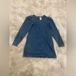 Free People  Blue Denim Long Sleeve Dress Sz4 Photo 6