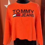 Tommy Hilfiger Jeans Orange Cropped Logo Sweater Photo 0