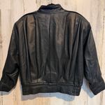 Vtg Echtes Leder Genuine Leather Bomber Jacket Black Women’s UK 14 US M Lined Size M Photo 6