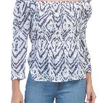 Beldini Belldini off shoulder burn out abstract printed top Size Medium Photo 0